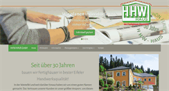 Desktop Screenshot of hhw-haus.de