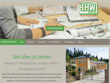 Tablet Screenshot of hhw-haus.de